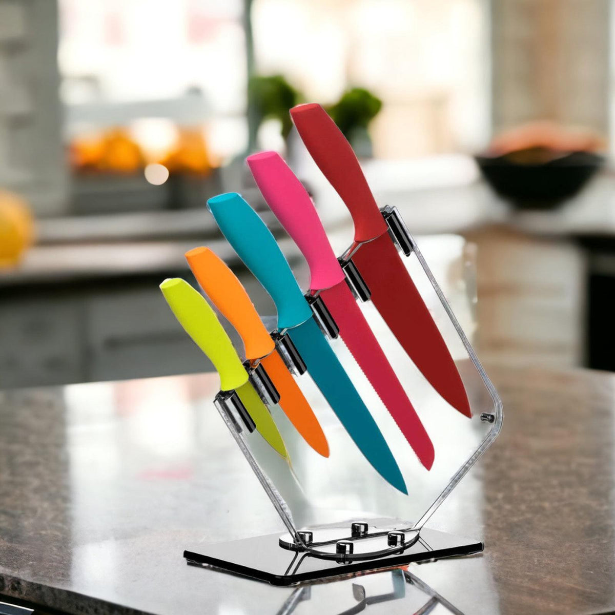 Choose from a Wide Variety of Great Quality at Low Prices from Brights Pink  5 Piece Knife Block Set Aubina X